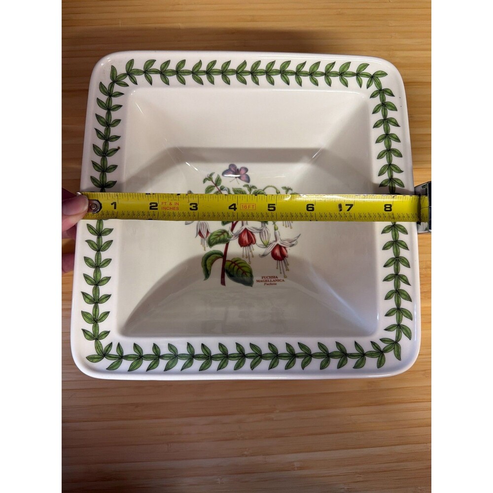 Portmeirion Botanic Garden Square Serving‎ Bowls Floral Set of 2 - Picture 8 of 8